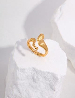 Pure silver simple ring