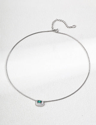 S925 Silver fashionable and simple Zircon necklace
