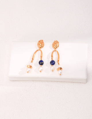 Pure silver pearl earrings
