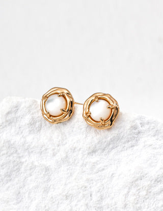 S925 Silver Retro Design Tiger's Eye Earrings (Dual-Purpose)