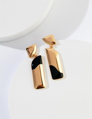 Sterling silver drop glaze earrings
