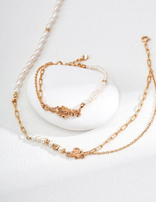 S925 Silver Retro natural Pearl necklace