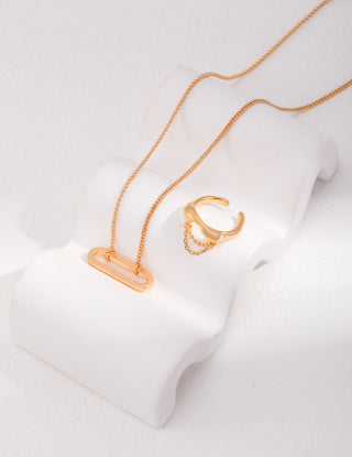 Pure silver open ring (adjustable