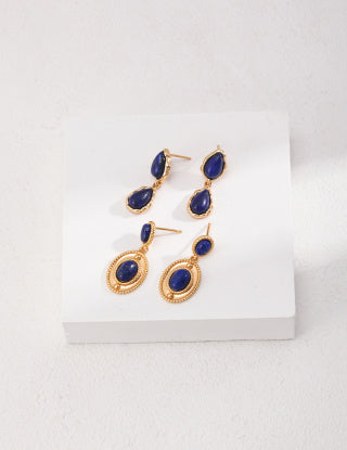 Sterling silver lapis lazuli earrings