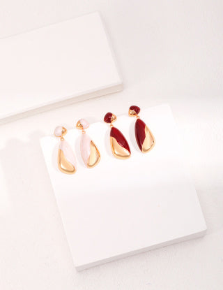 Pearlescent glazed earrings