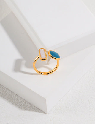 Pure silver open ring (adjustable