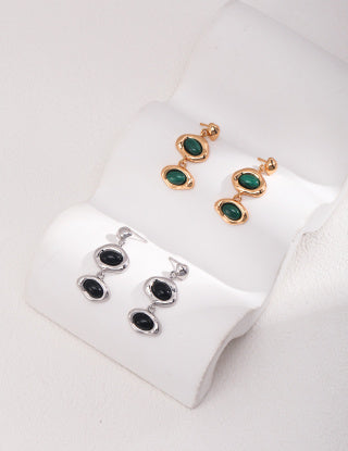 Pure silver earrings