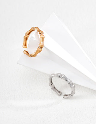 S925 silver simple Zircon ring
