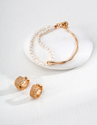 S925 silver retro engraved earrings