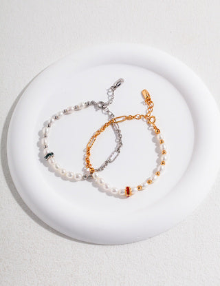 The "Chuanliu" series Pure silver bracelet (adjustable