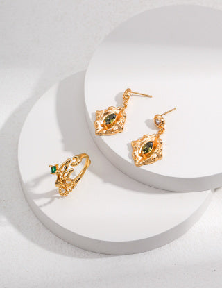 Pure silver elegant earrings