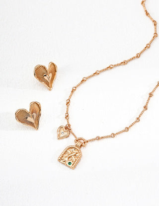 S925 silver design heart-shaped necklace