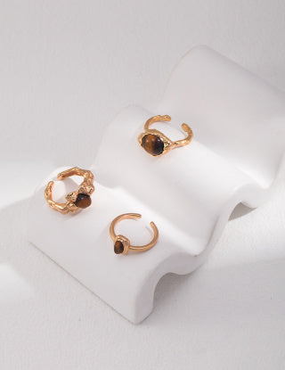 Pure silver open ring (adjustable