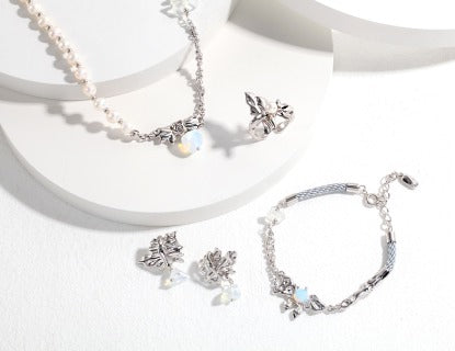 Bow design series Pure silver bracelet (adjustable