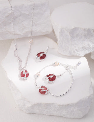 New Chinese-style "Sunset" Series Design Sterling silver earrings