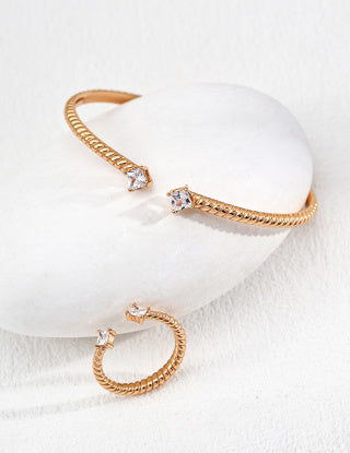 S925 silver adjustable Zircon bracelet