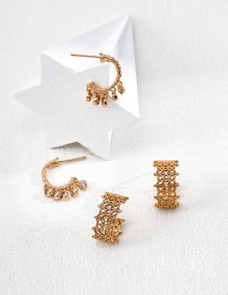 S925 silver retro Zircon earrings