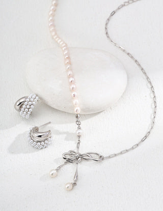 S925 silver Design sense natural Pearl necklace