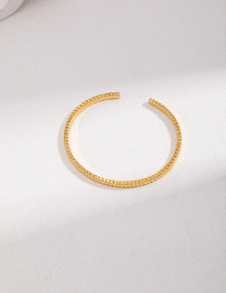 Pure silver simple bracelet