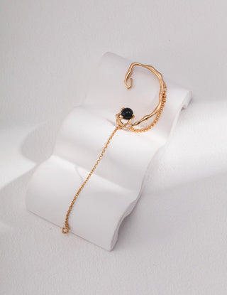 Silver agate earring clips (sold individually)