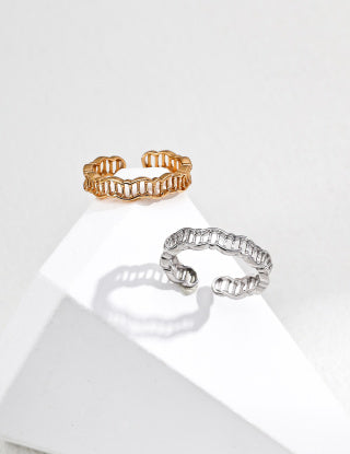 S925 Silver plain silver Design ring