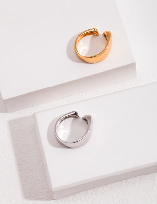 Pure silver simple ring