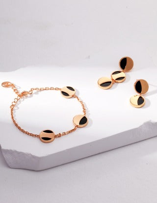 Pure silver agate bracelet