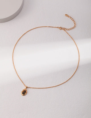 Pure silver tiger's eye necklace