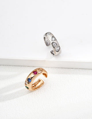 S925 silver fashionable retro Zircon ring