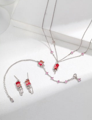 Natural fluid lava series earrings