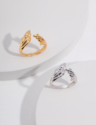 Pure silver open ring (adjustable