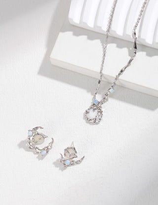 Moonlight Series Sterling silver earrings
