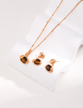 Natural tiger's eye necklace