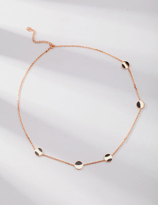 Sterling silver agate necklace (long style)