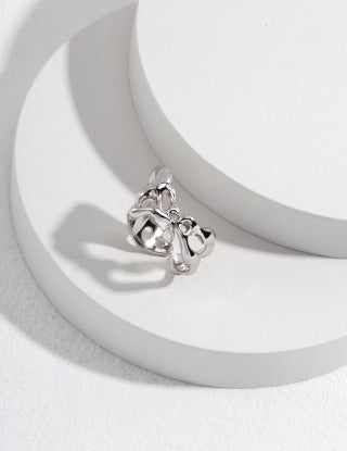 Pure silver simple ring