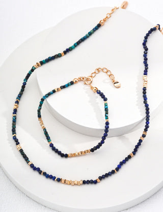Pure silver lapis lazuli bracelet