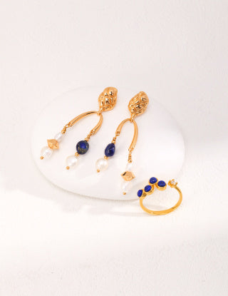 Pure silver pearl earrings