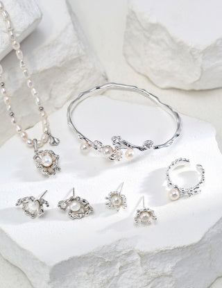 Wave element design series bracelet (adjustable