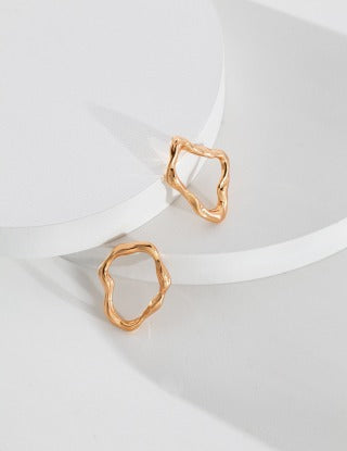 Pure silver geometric necklace