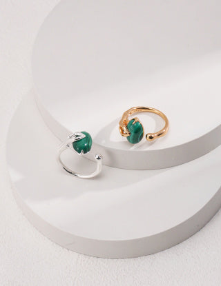 Malachite/Agate ring (adjustable