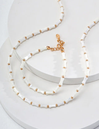 Pure silver bamboo-shaped horseshoe snail shell bracelet