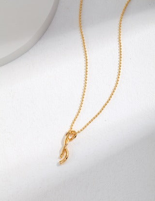 Pure silver sapphire necklace