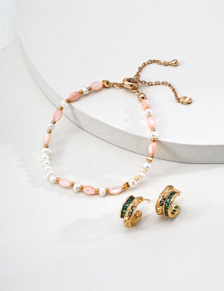 S925 silver retro design zircon feel earrings