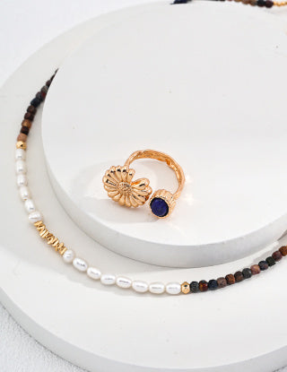 Pure silver pearl necklace