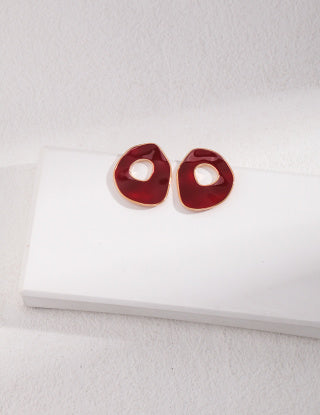 Sterling silver drop glaze earrings