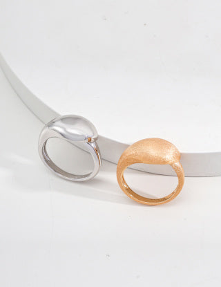 S925 silver simple matte/smooth ring