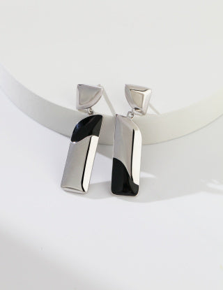 Sterling silver drop glaze earrings