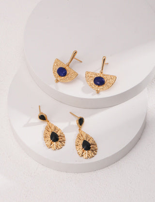 Sterling silver lapis lazuli earrings