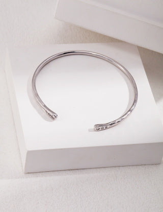 Pure silver simple bracelet