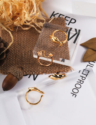 Pure silver open ring (adjustable